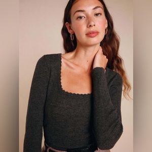 Rouje Terry Top in Anthracite FR 34